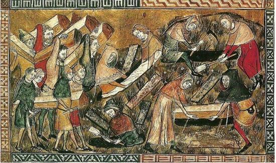 La grande peste noire au moyen âge